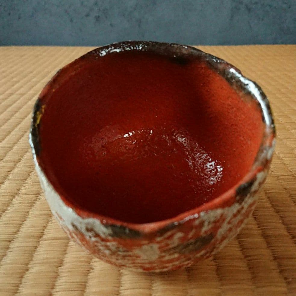 赤楽刷毛目茶碗 小服茶碗 茶箱 茶籠 新品未使用