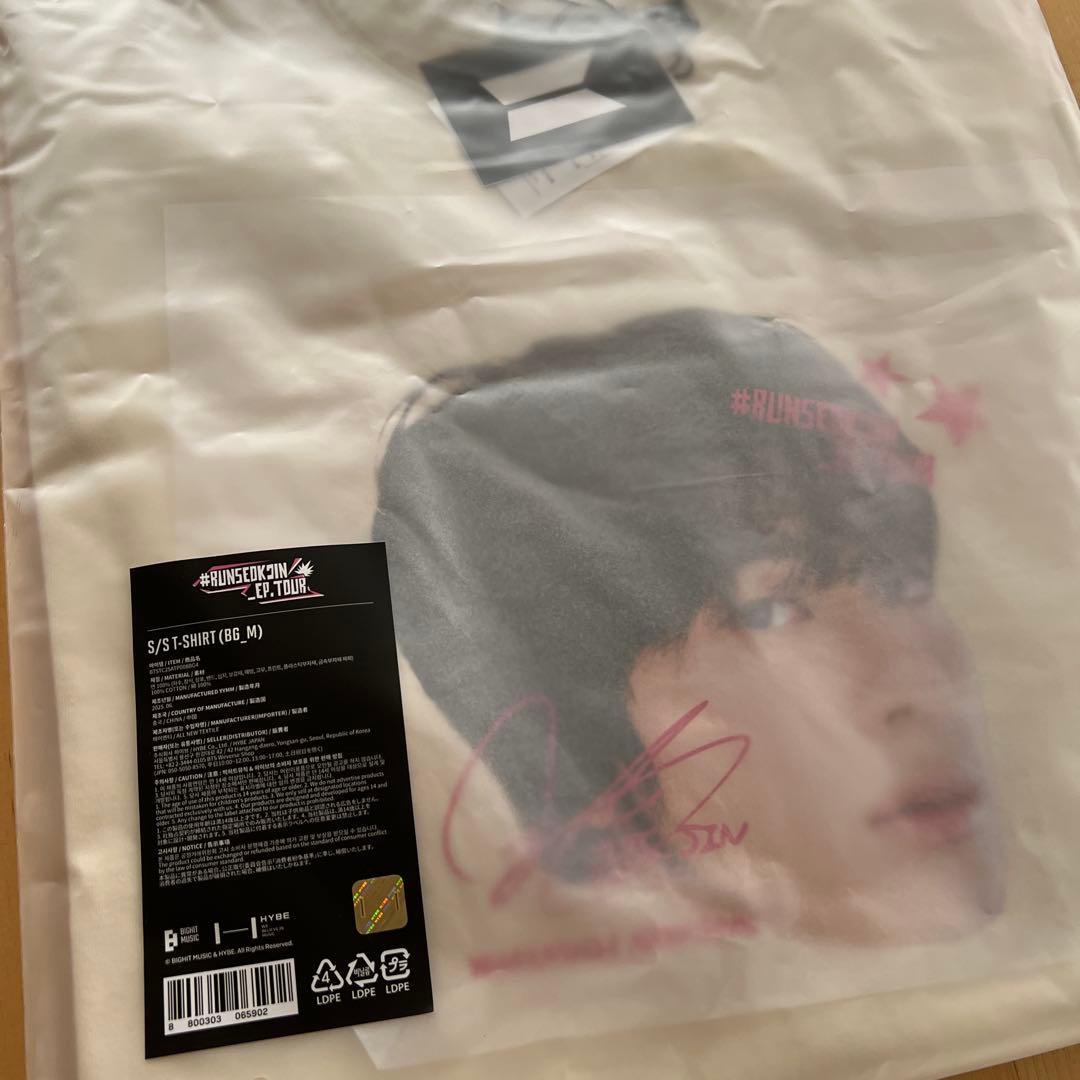 RUNSEOKJIN BTS ジン 顔Tシャツ Mサイズ