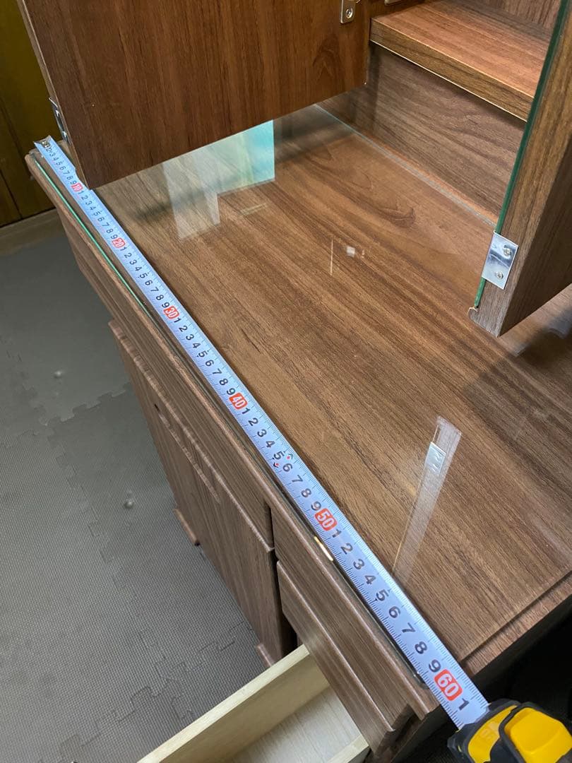 三面鏡ドレッサー 幅60cm 鏡裏収納・ライト付き