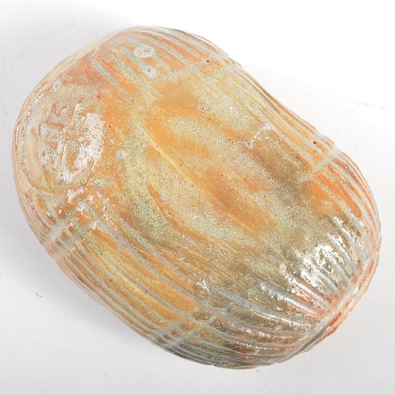 茶道具　楽吉左衛門　色絵　俵香合　共箱　M　R5979