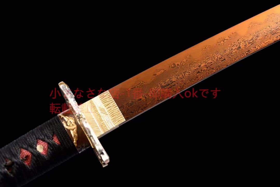 26寸模様鋼焼刃発紅武士刀『鍾馗』 古兵器 武具 刀装具 日本刀 模造刀 居合刀