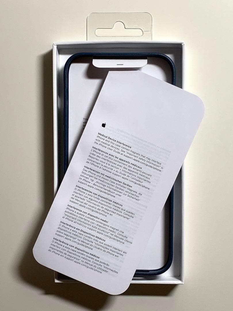 【新品】純正 iPhone 12 mini レザーケース・バルティックブルー