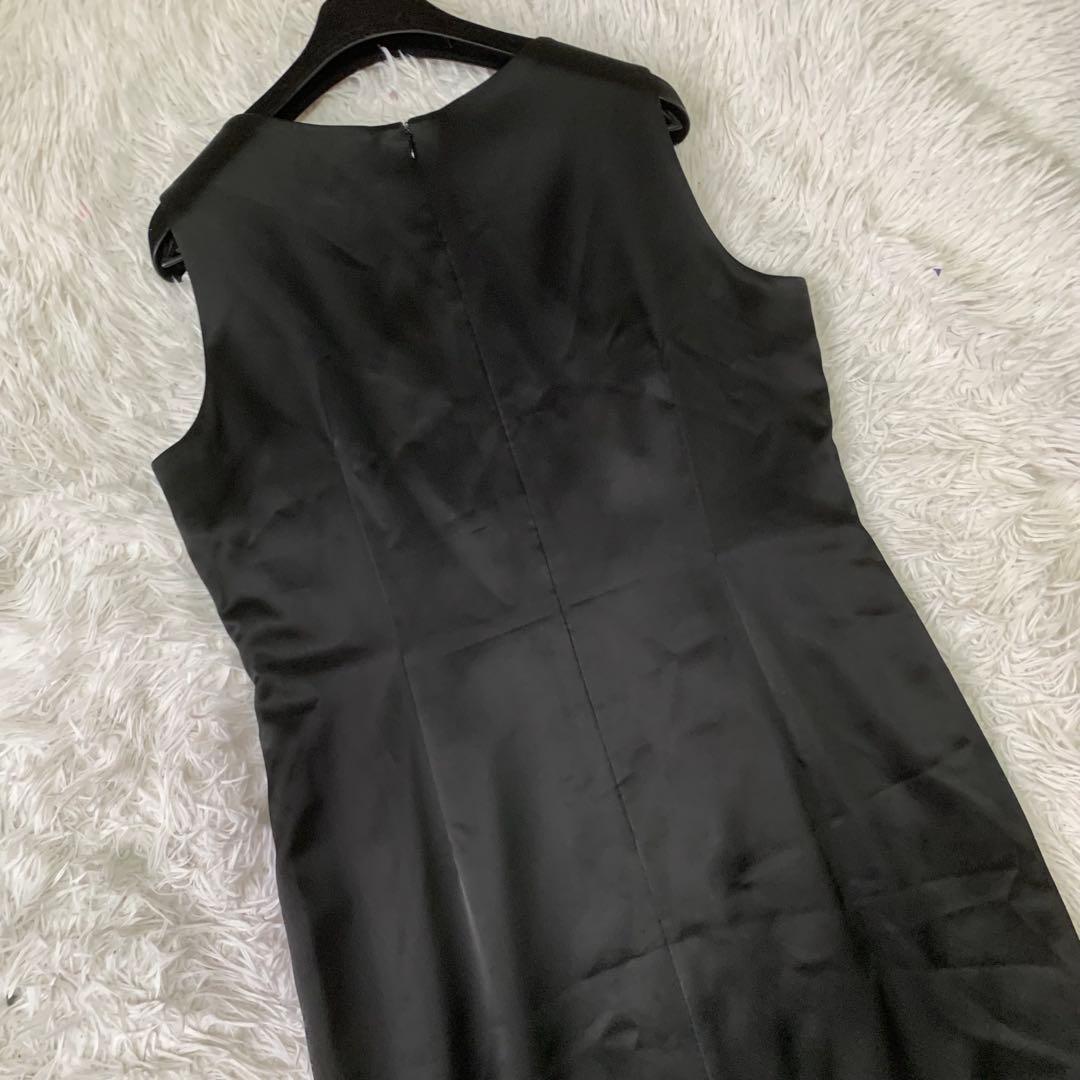 SOIR DOLCE サテンロングワンピース ドレス 15号 大きいサイズ