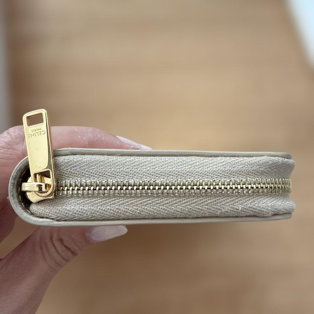 CELINE ゴールド スモールジップウォレット