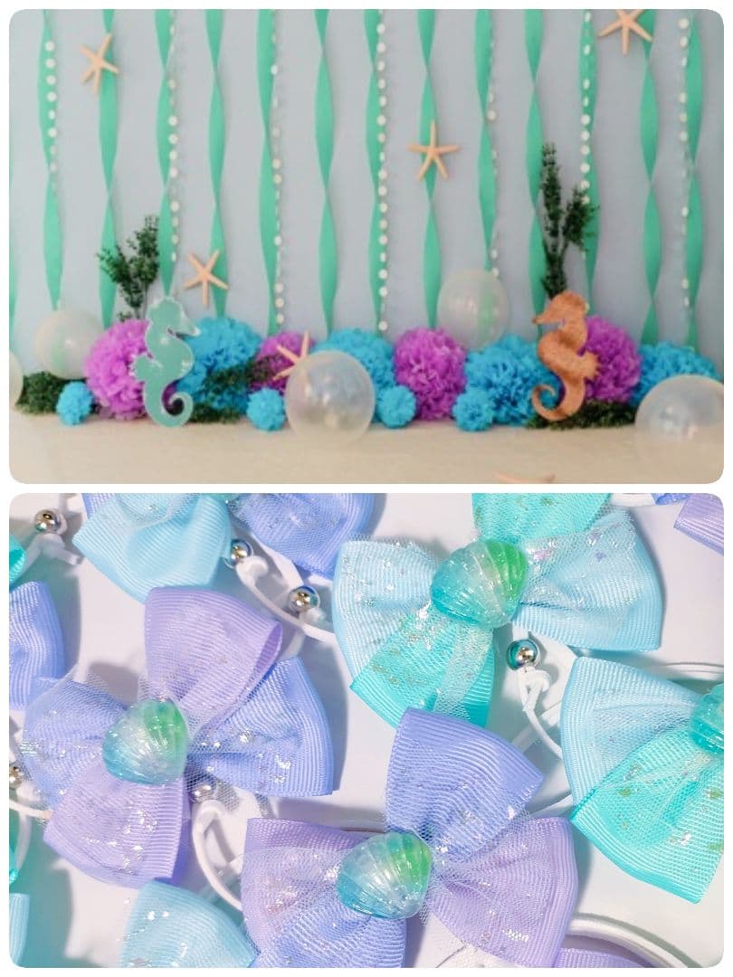 夏トリミングチョーカーリボン　ペットサロン用　貝殻シェル　スイカ　パイナップル