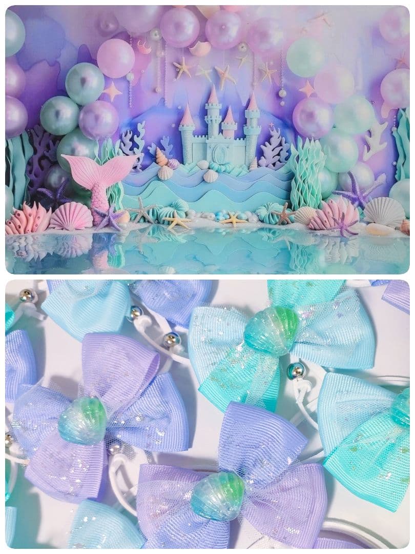 夏トリミングチョーカーリボン　ペットサロン用　貝殻シェル　スイカ　パイナップル