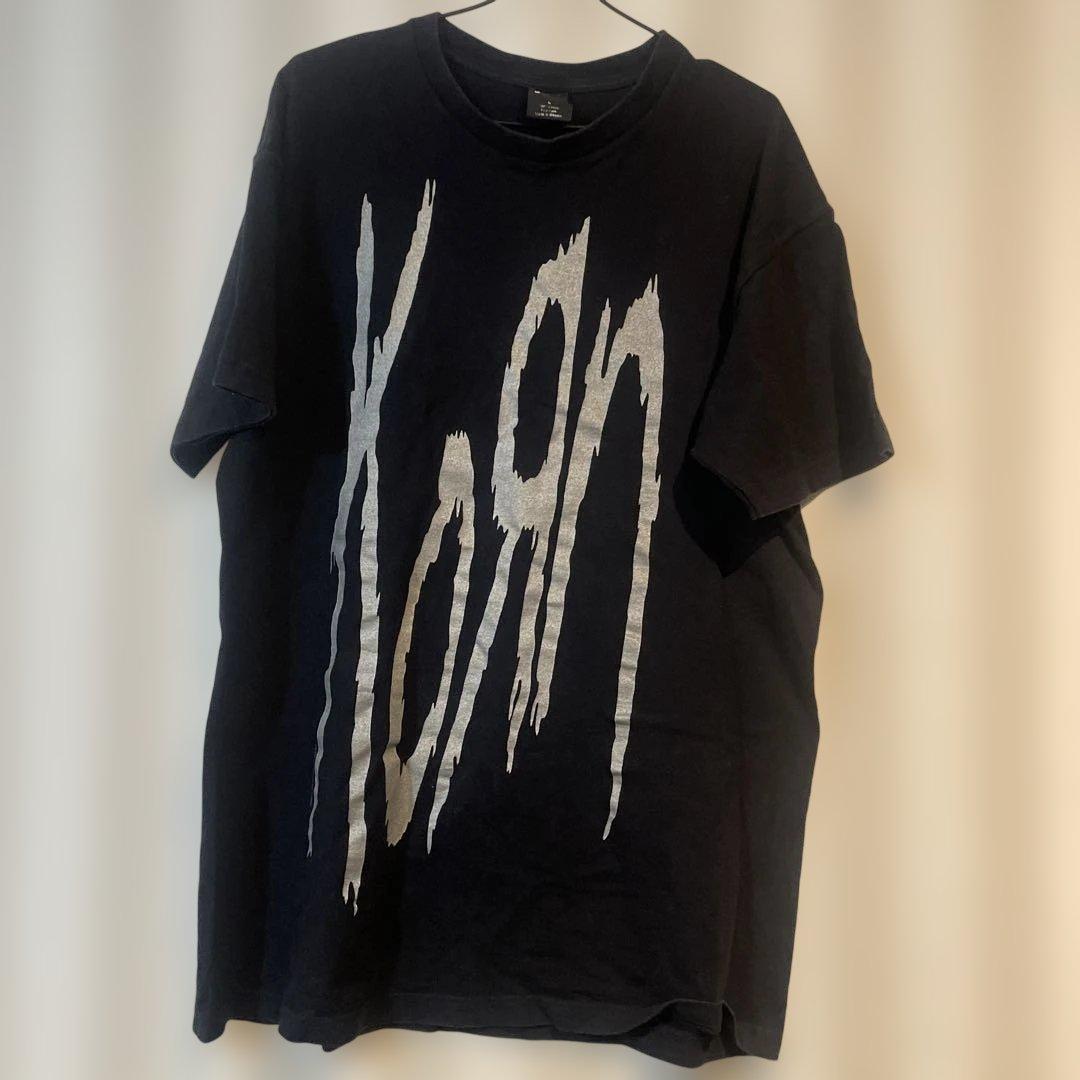 KORN 90's ヴィンテージTシャツ バンT コーン 黒 L giant製