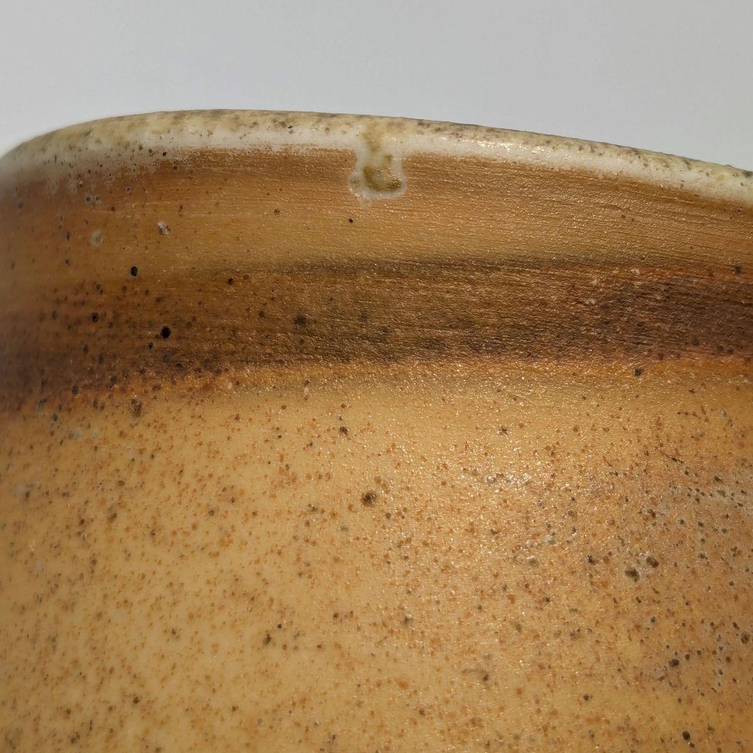 岡山県重要無形文化財 松井與之 備前焼 練上酒呑 共箱共布栞 ぐい呑 酒器 酒盃