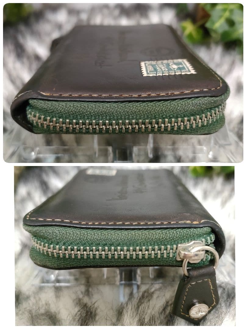 VivienneWestwood 小銭入れ エンベロープ ブラウン レザー 切手