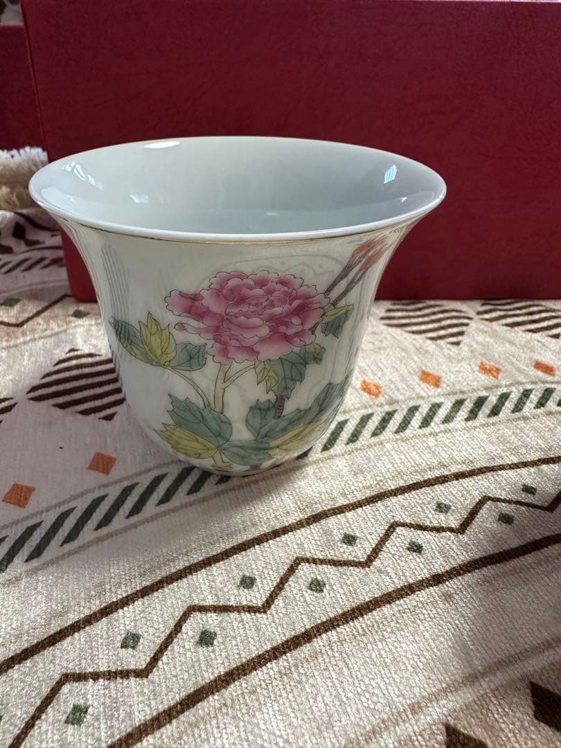 國立故宮博物院複製品(証明書付)　青郊童戯盃　青花