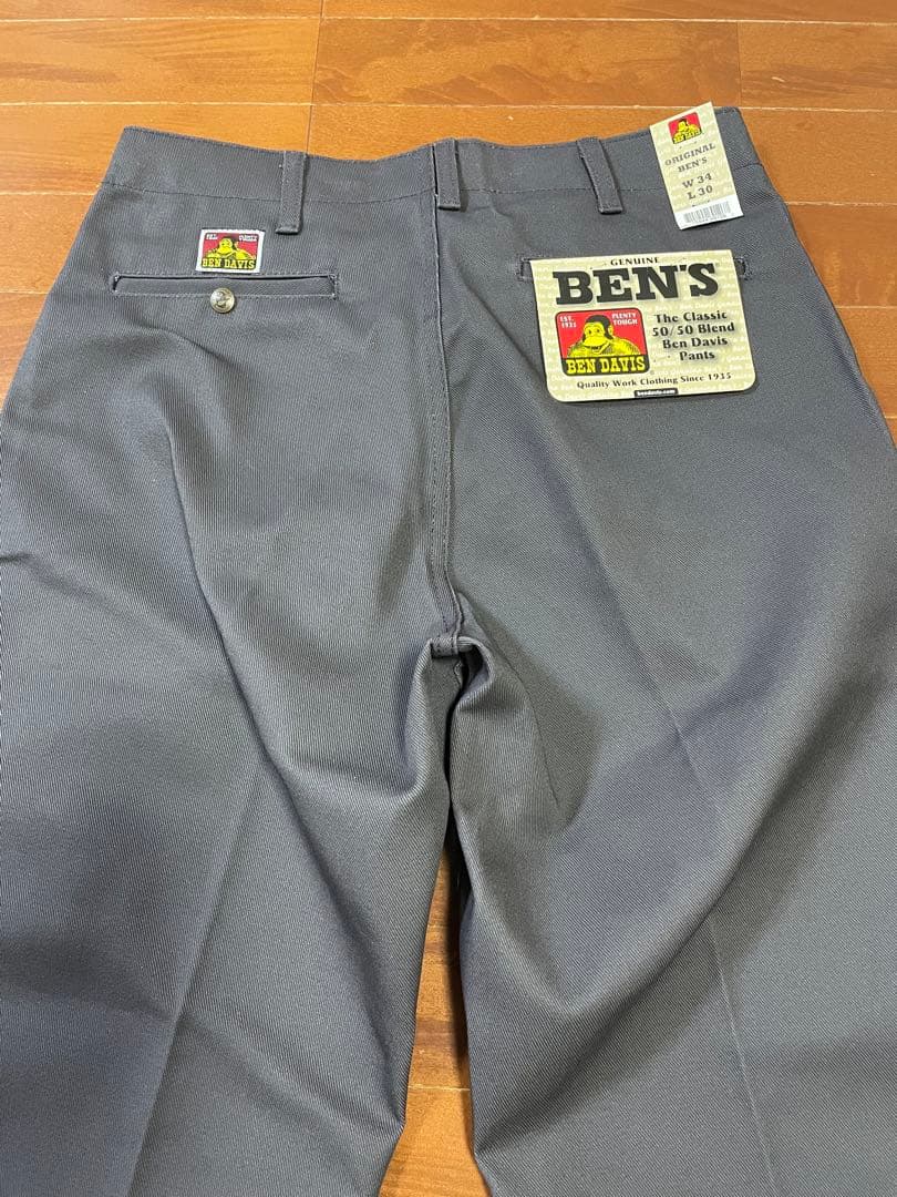 新品　BEN DAVIS BENS フリスコパンツ　グレー　ウエスト34