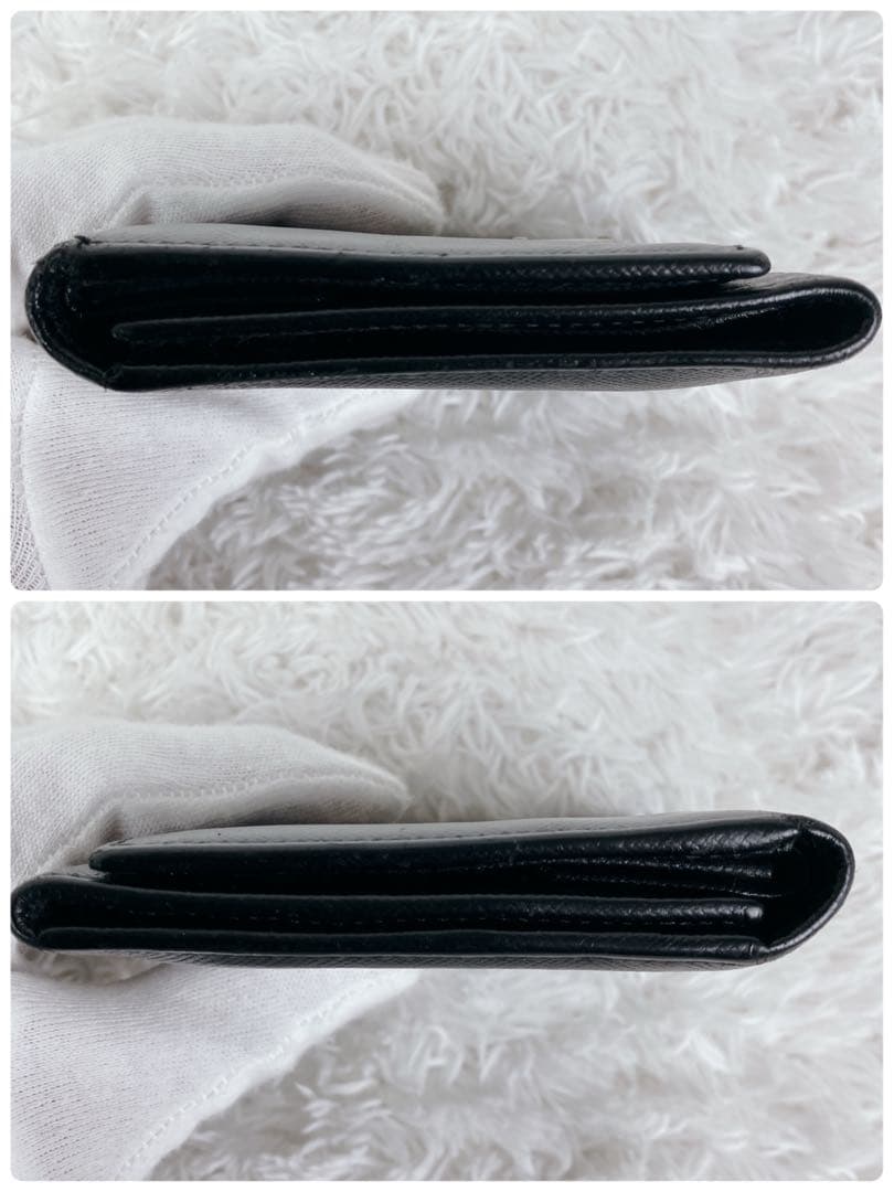 プラダ 折り財布 サフィアーノレザー 三角ロゴ 三角プレート 黒