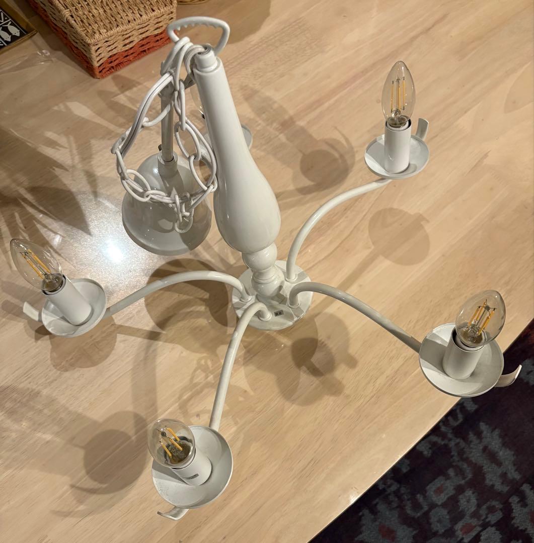☆フランフラン　ホワイトシャンデリア 5灯