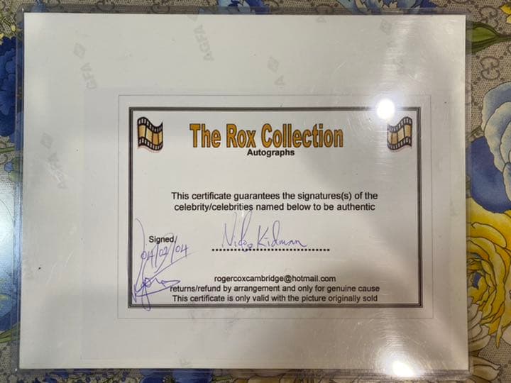 芸能人Nicole Kidman 直筆サイン バットマン フォーエヴァー