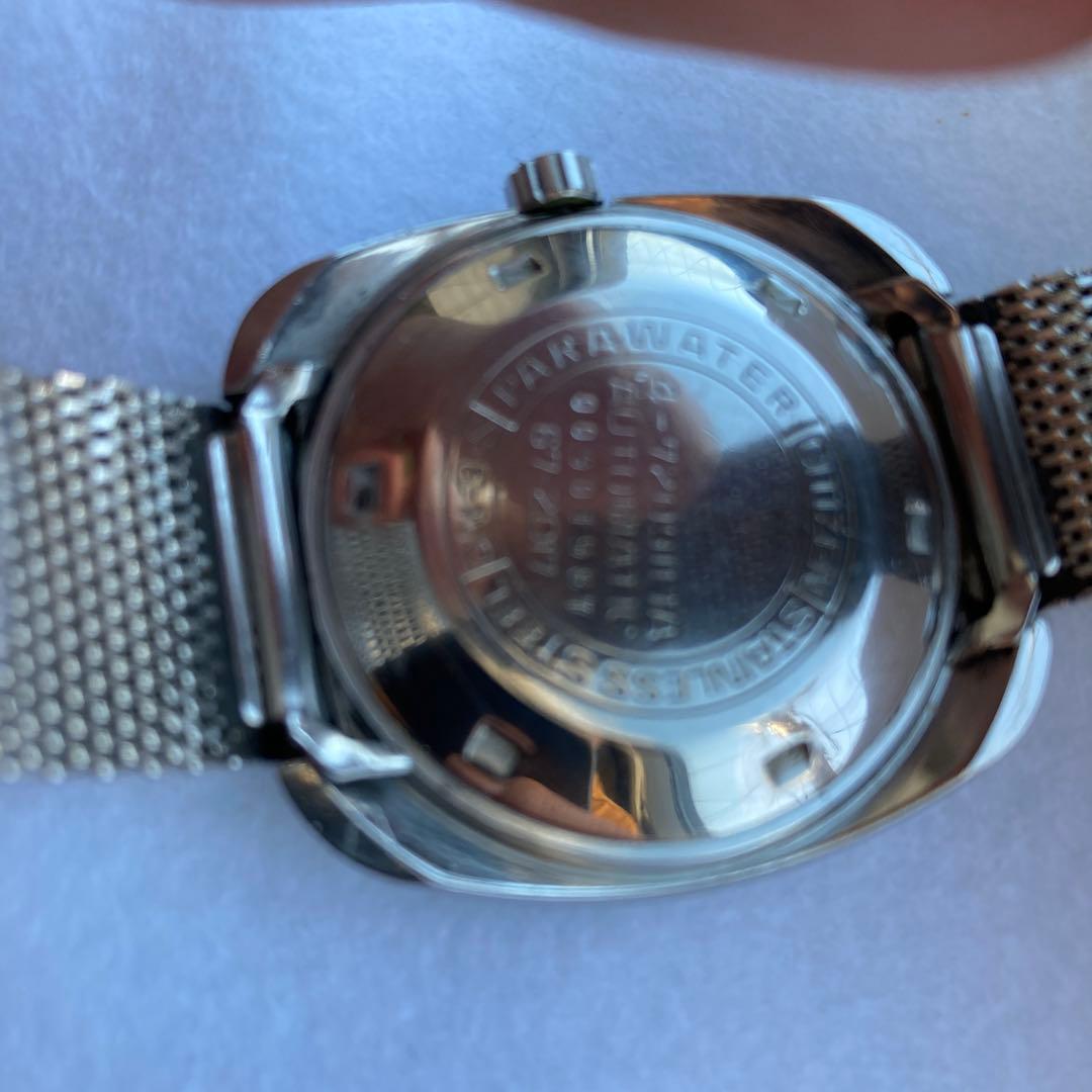 CITIZEN レオパード10 自動巻き時計 グレー メッシュバンド