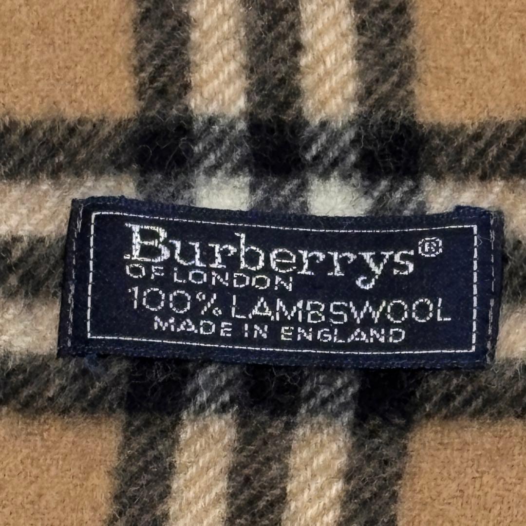 美品　バーバリー ノバチェック マフラー 英国製 ラム　長め１６８cm 正規品