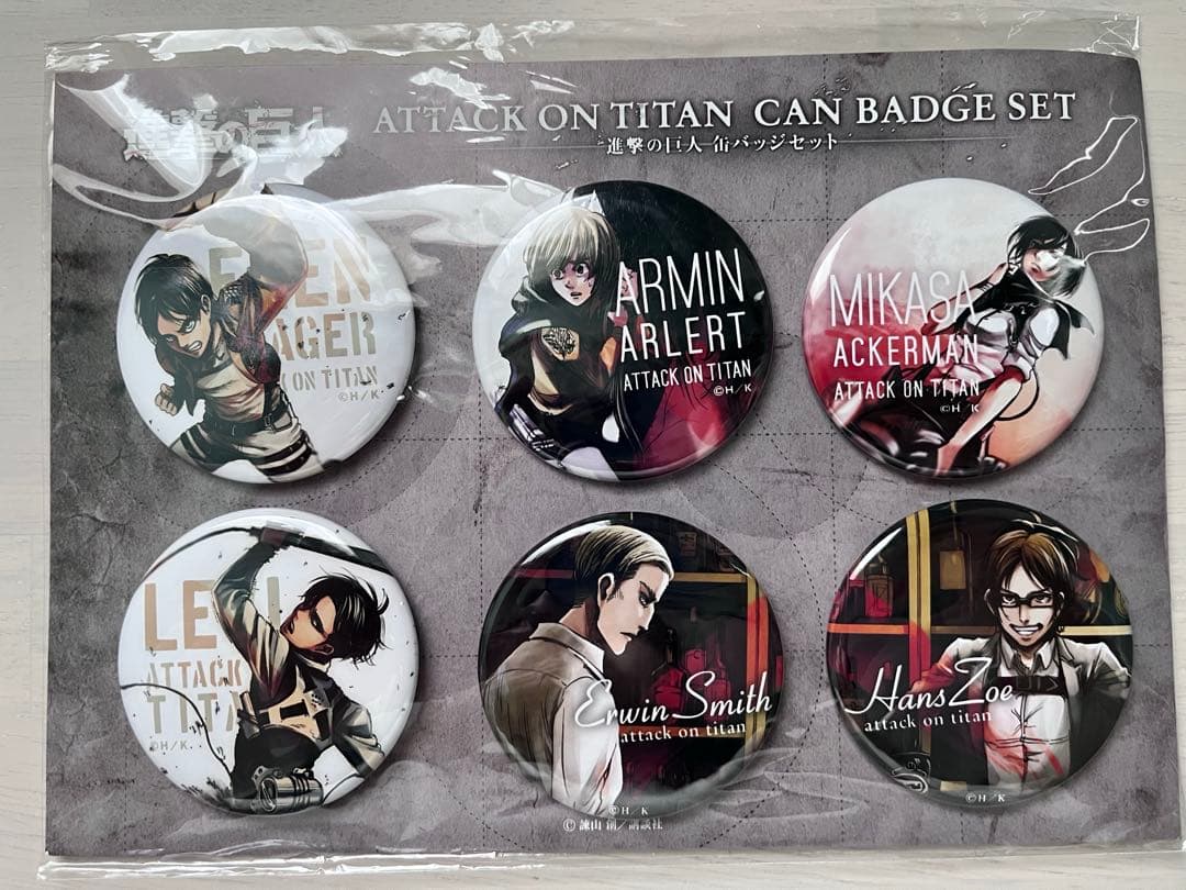 進撃の巨人　Anime Japan 缶バッジセット　アニメジャパン　リヴァイ