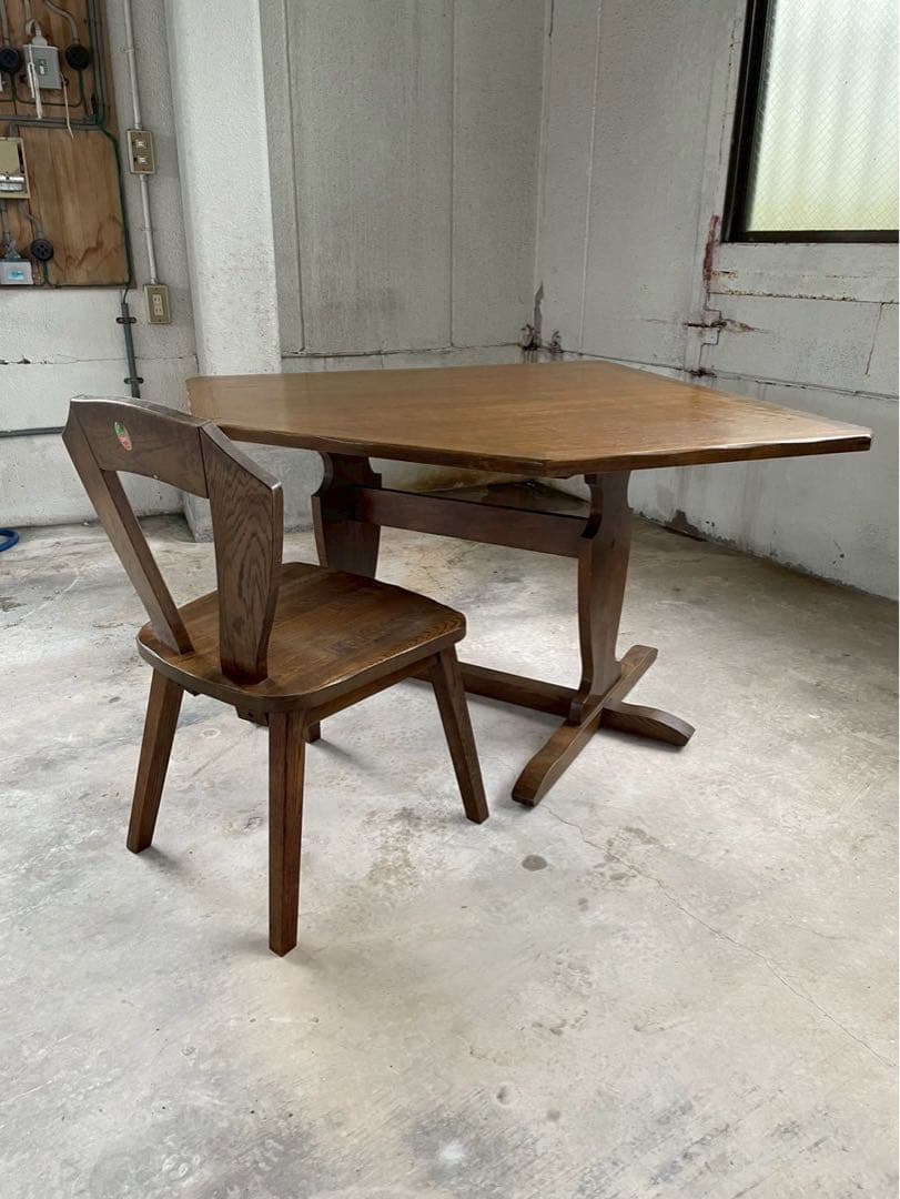 無垢材　ヴィンテージ ダイニングテーブル　センターテーブル