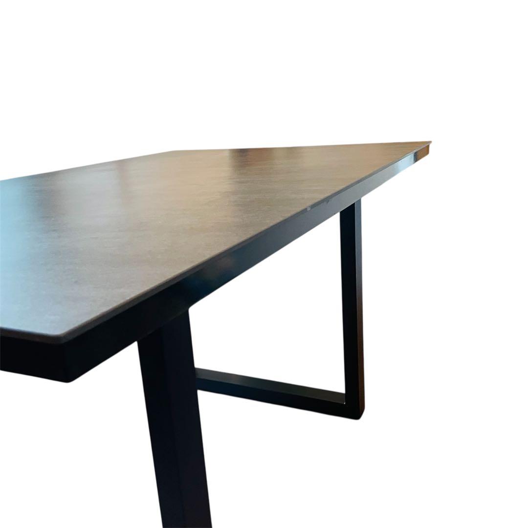 綾野製作所 ネオス セラミック ダイニングテーブル アイアングレー 135