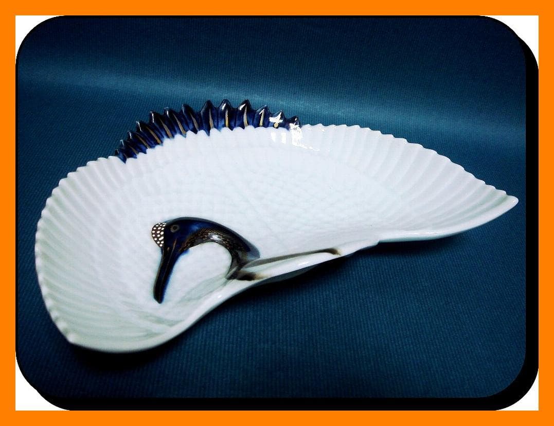 @@840『鶴形 三ッ足皿』　/骨董品 古美術 古玩 アンティーク