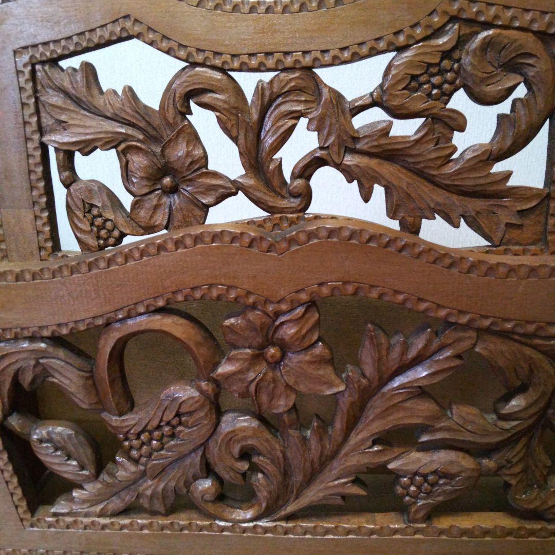 木彫 レターラック、マガジンラック 手作り