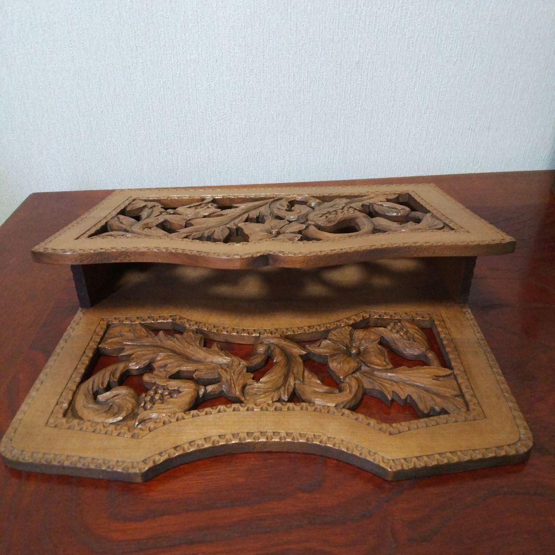 木彫 レターラック、マガジンラック 手作り