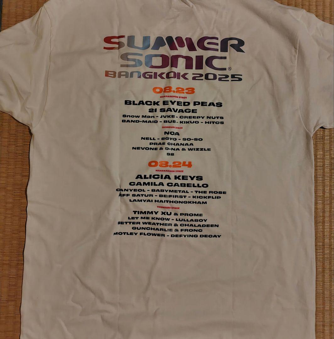 サマソニバンコク　2025 Tシャツ　白Ｌサイズ Man 他