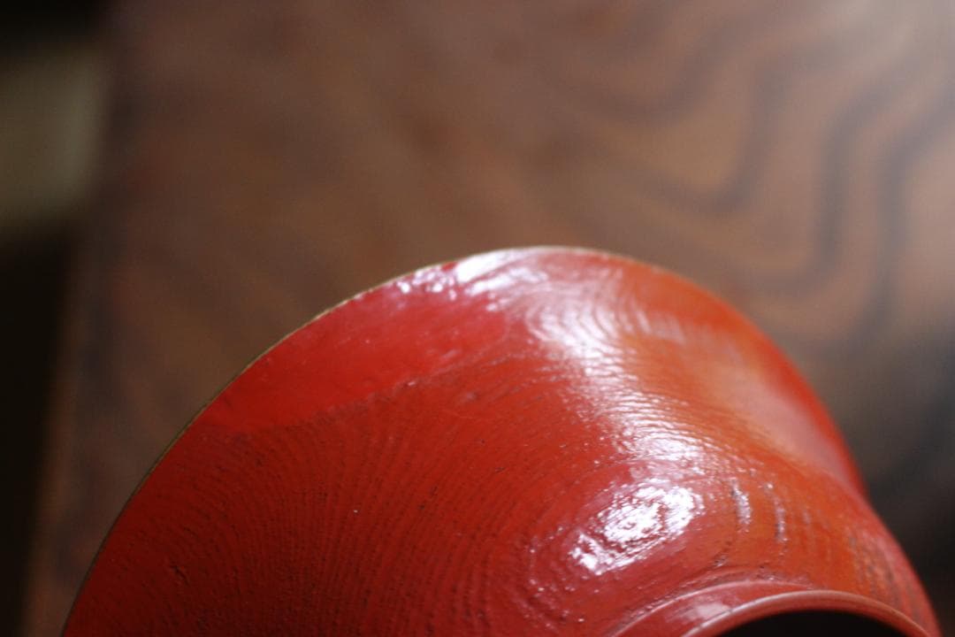 時代朱漆に内見返絵替わり草花蒔絵のお椀5点（検輪島塗蒔絵椀雑煮椀