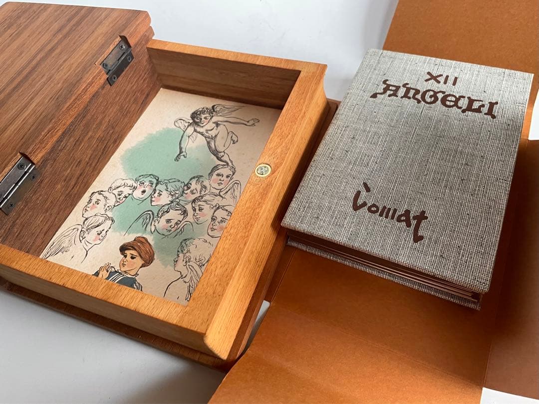 小松崎邦雄　リトグラフ石版画集 12の天使たち専用本型木箱付 限定本