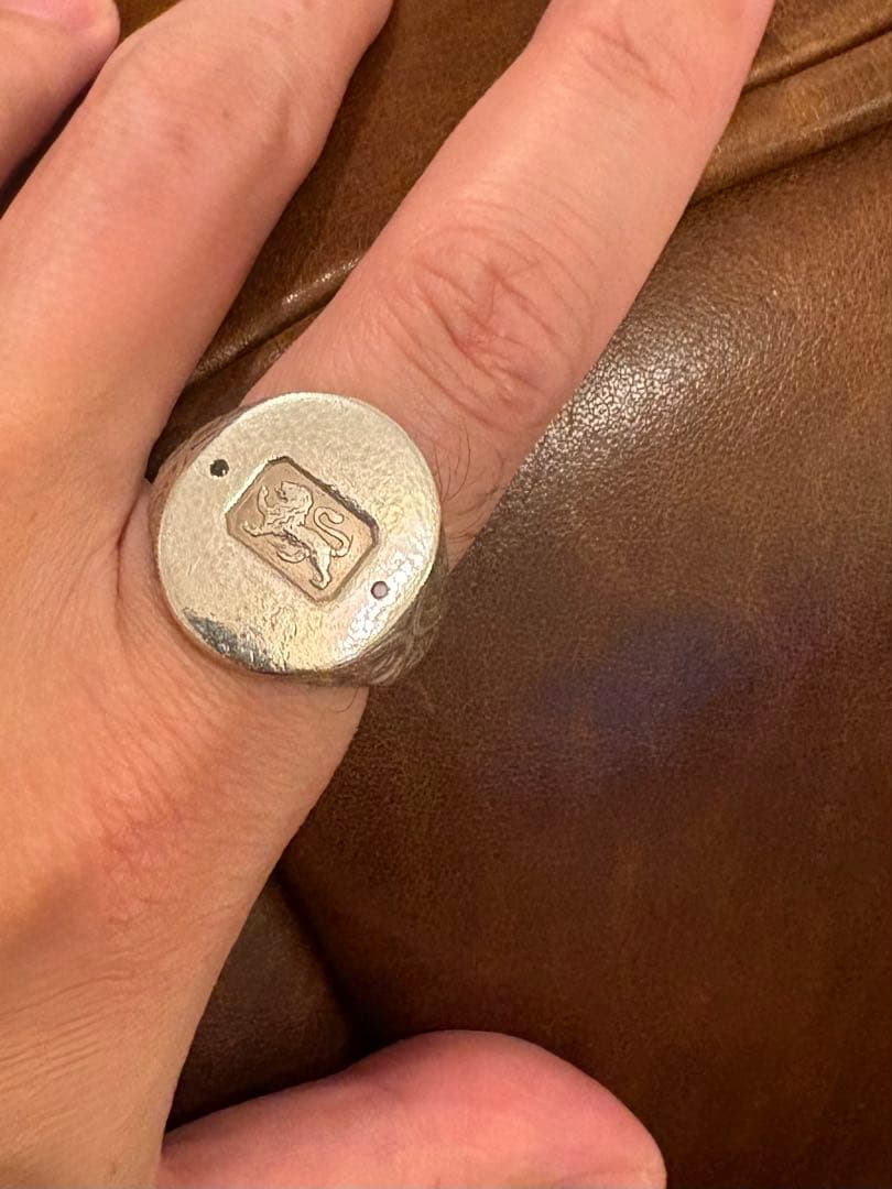 Rust made in England リング　ブラックダイヤ　シルバー925