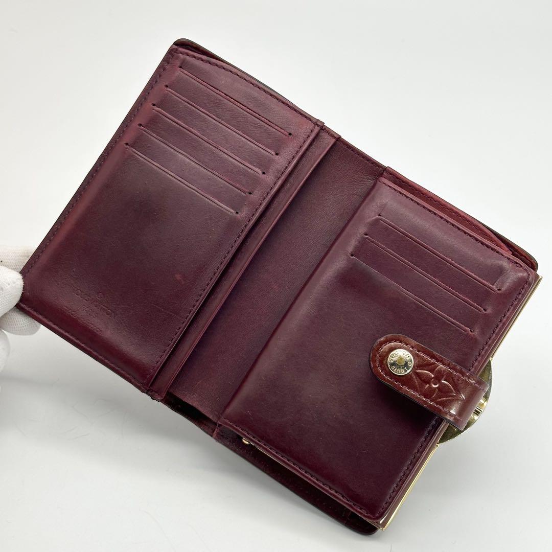 美品 ルイヴィトン ポルトフォイユ ヴィエノワ ヴェルニ モノグラム がま口