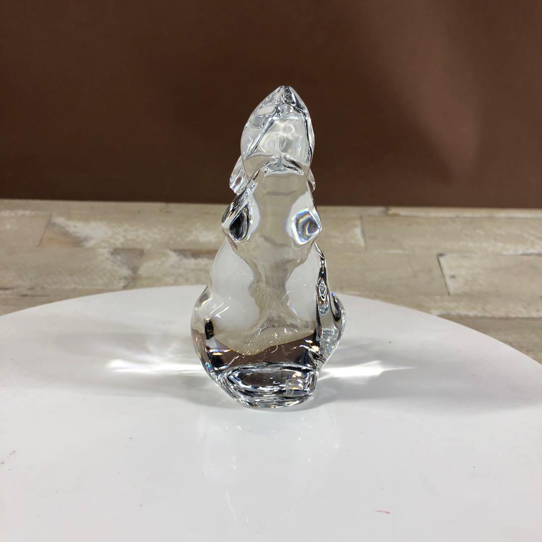 Baccarat ガラス製ネズミの置物 約11cm