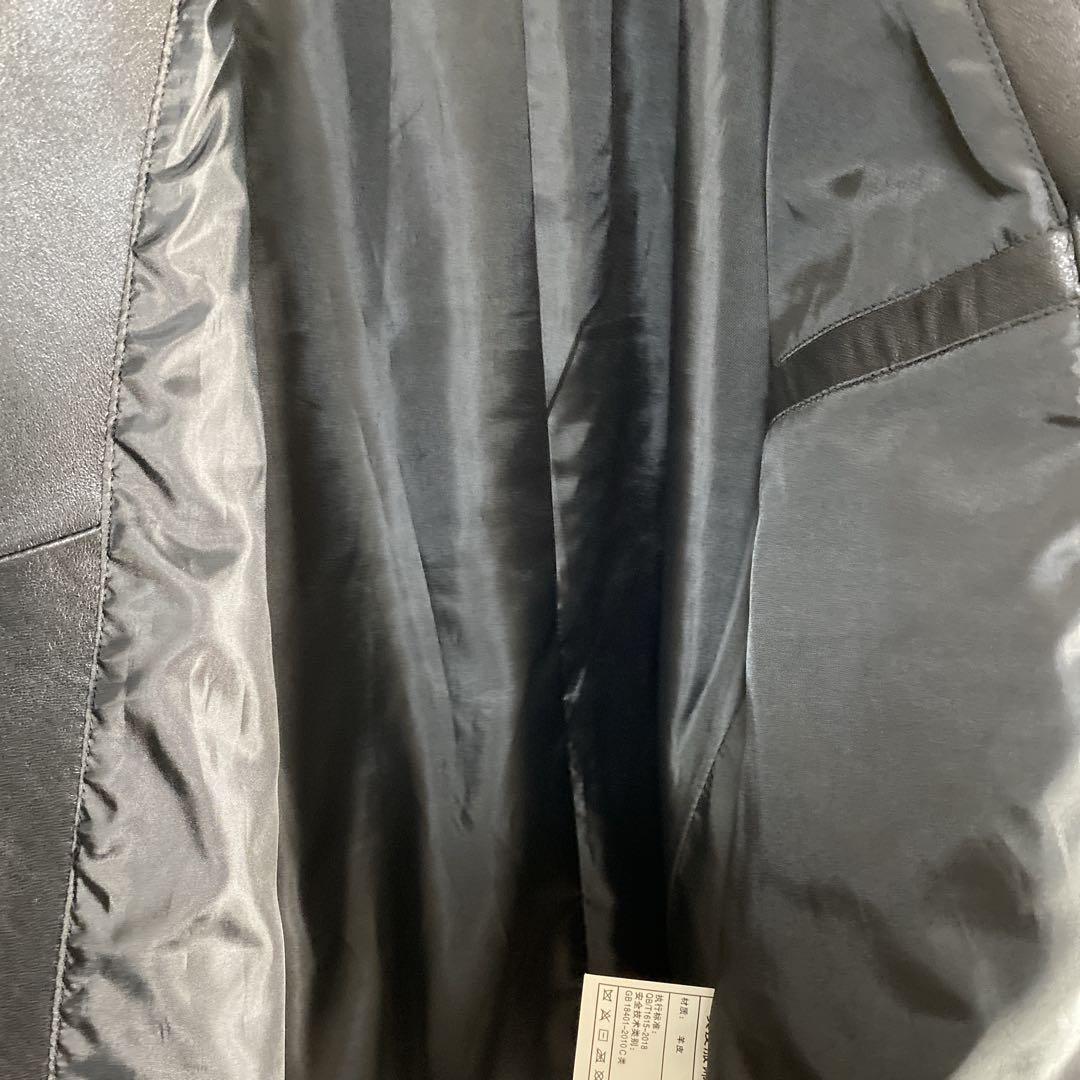 上質ラムレザー　圧倒的存在感 シングルライダース 3XL ゆるダボ 極上レザー