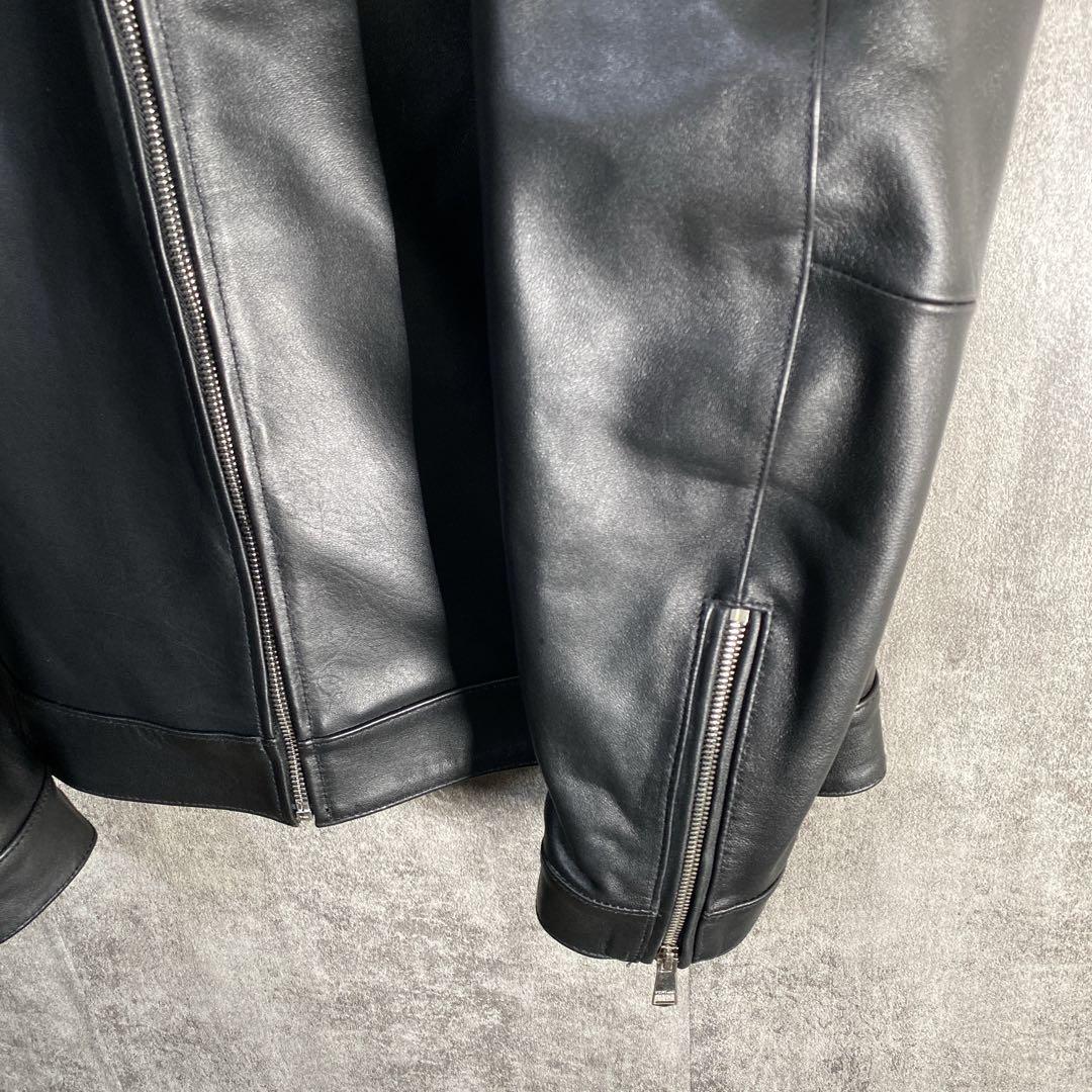 上質ラムレザー　圧倒的存在感 シングルライダース 3XL ゆるダボ 極上レザー