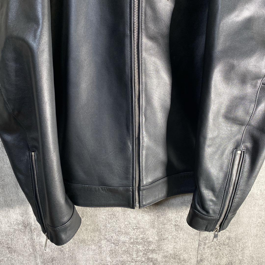 上質ラムレザー　圧倒的存在感 シングルライダース 3XL ゆるダボ 極上レザー