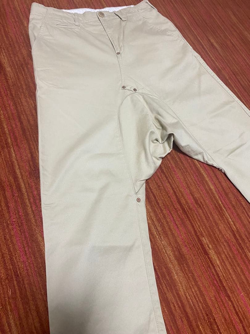 FUMITO GANRYU ガンリュウサルエルチノパンツ Mサイズ ベージュ