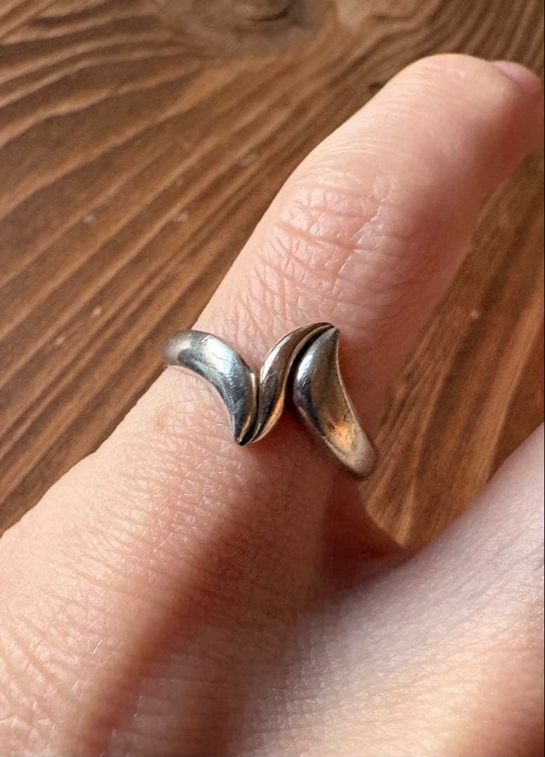 K10金 x シルバー925 デザインリング 13号 指輪 銀