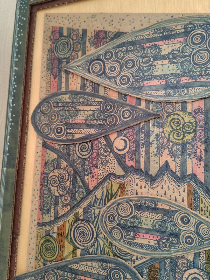 段ボールのはり絵作品 2点セット