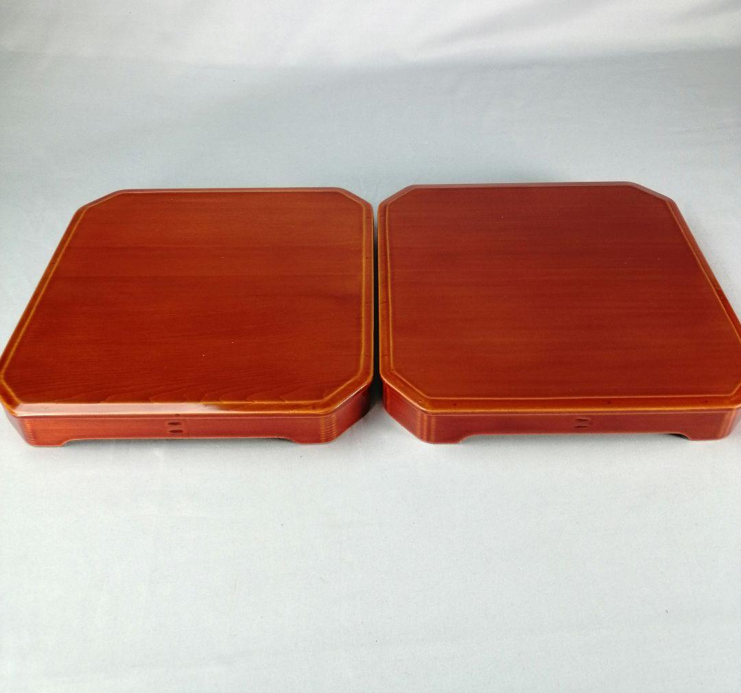 【茶事道具】春慶塗大徳寺重　５客セット　重箱、弁当箱、主菓子　懐石道具376