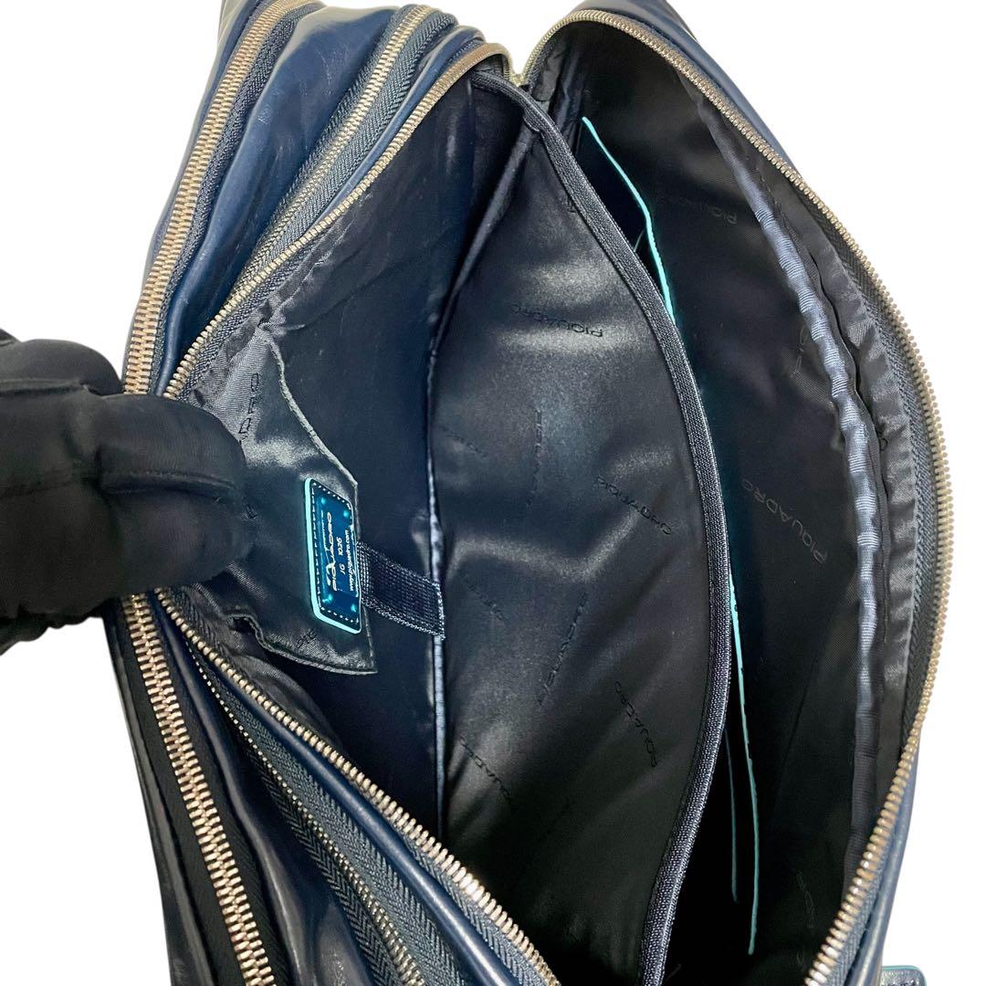 ✨希少美品✨PIQUADRO ブルースクエアコレクション 2wayブリーフケース