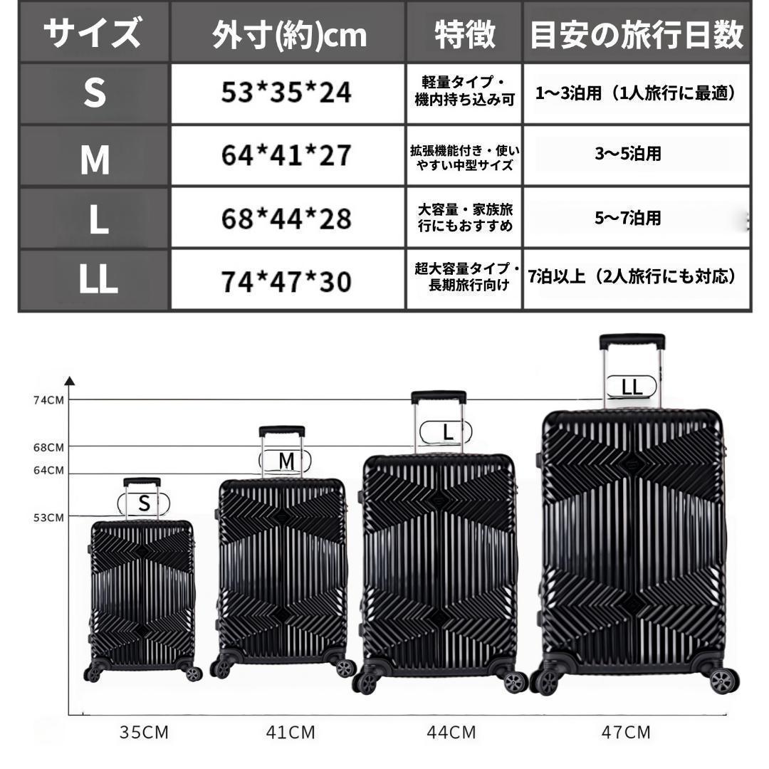 新品 スーツケース 2点セット 拡張機能付き TSAロック搭載