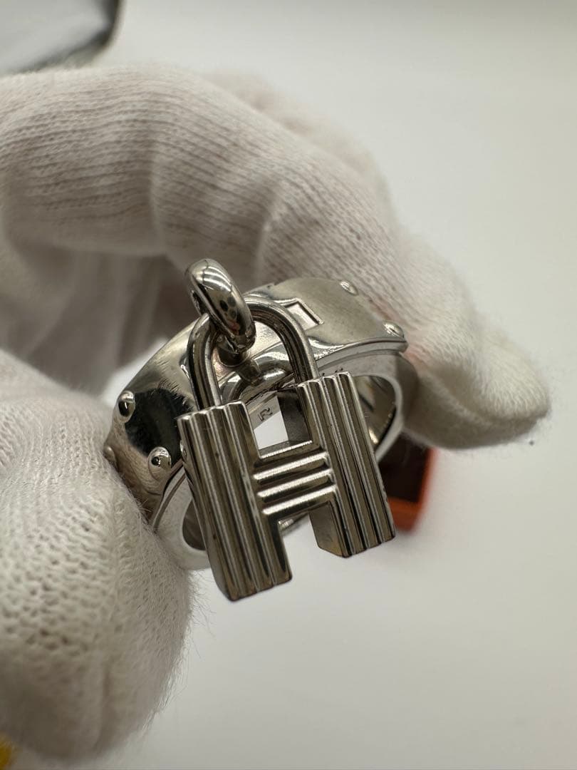 処分値下げ　HERMES オレンジ ロック付きリング