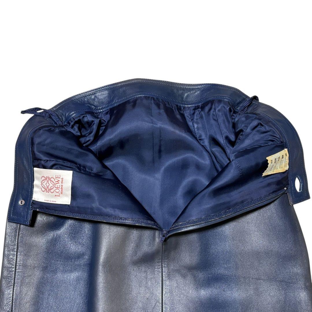 LOEWE ロエベ レザー アナグラム スカート 38