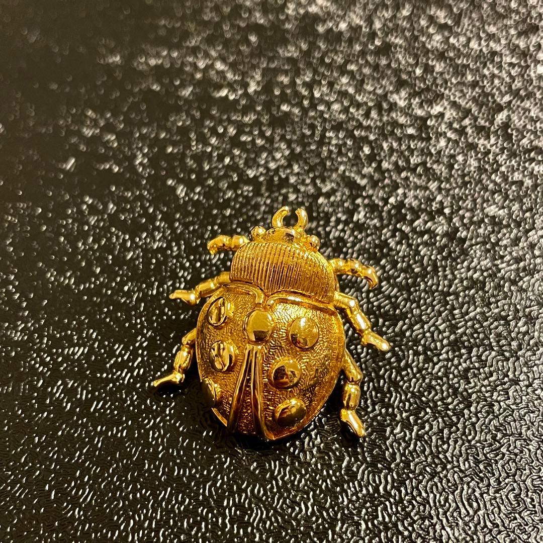 ドイツ製　Dior ディオール　てんとう虫　ブローチ　昆虫