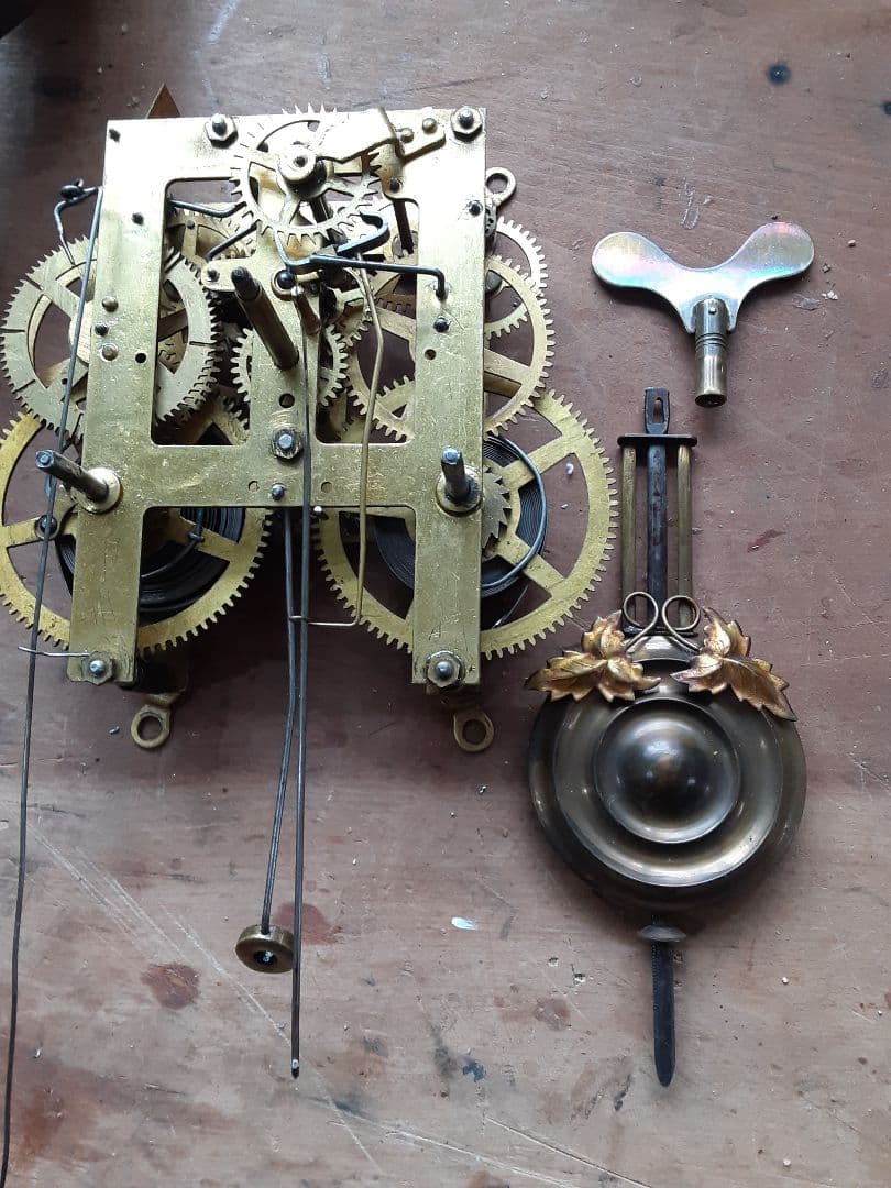 明治時代、達磨時計、四つ丸ボンボン時計、手巻き時計、調整済み動作品