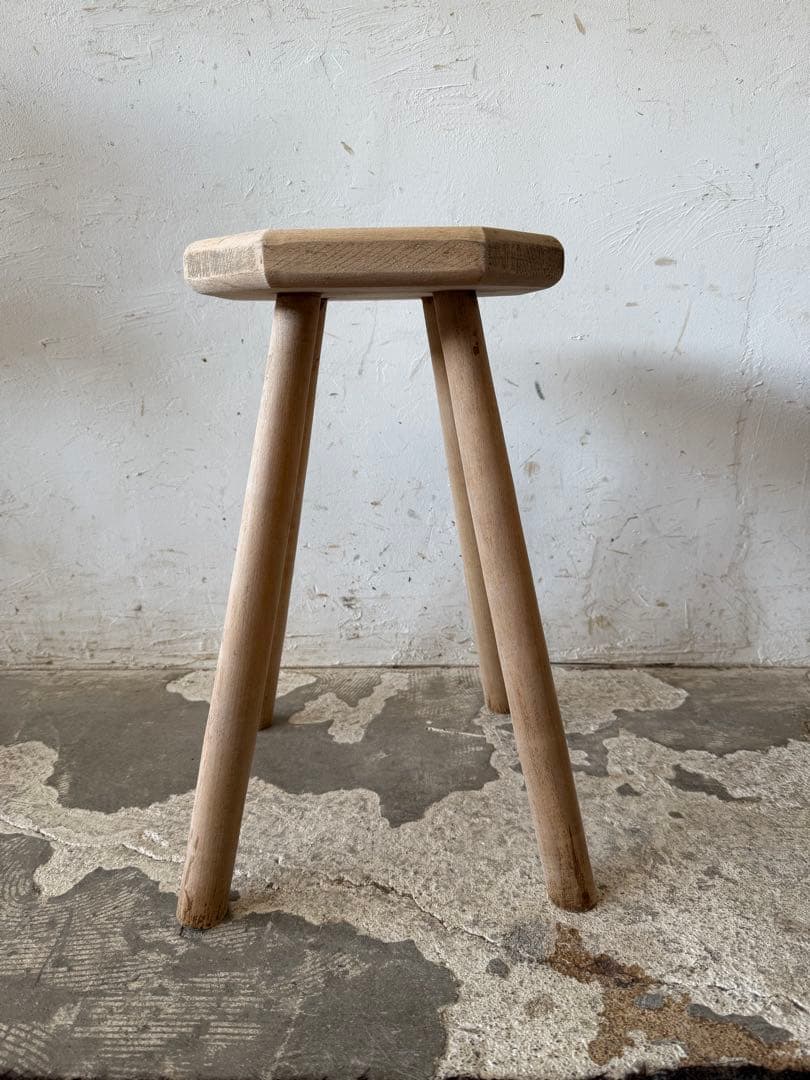 ビンテージ　スツール　サイドテーブル ベッドサイドテーブル　　剥離