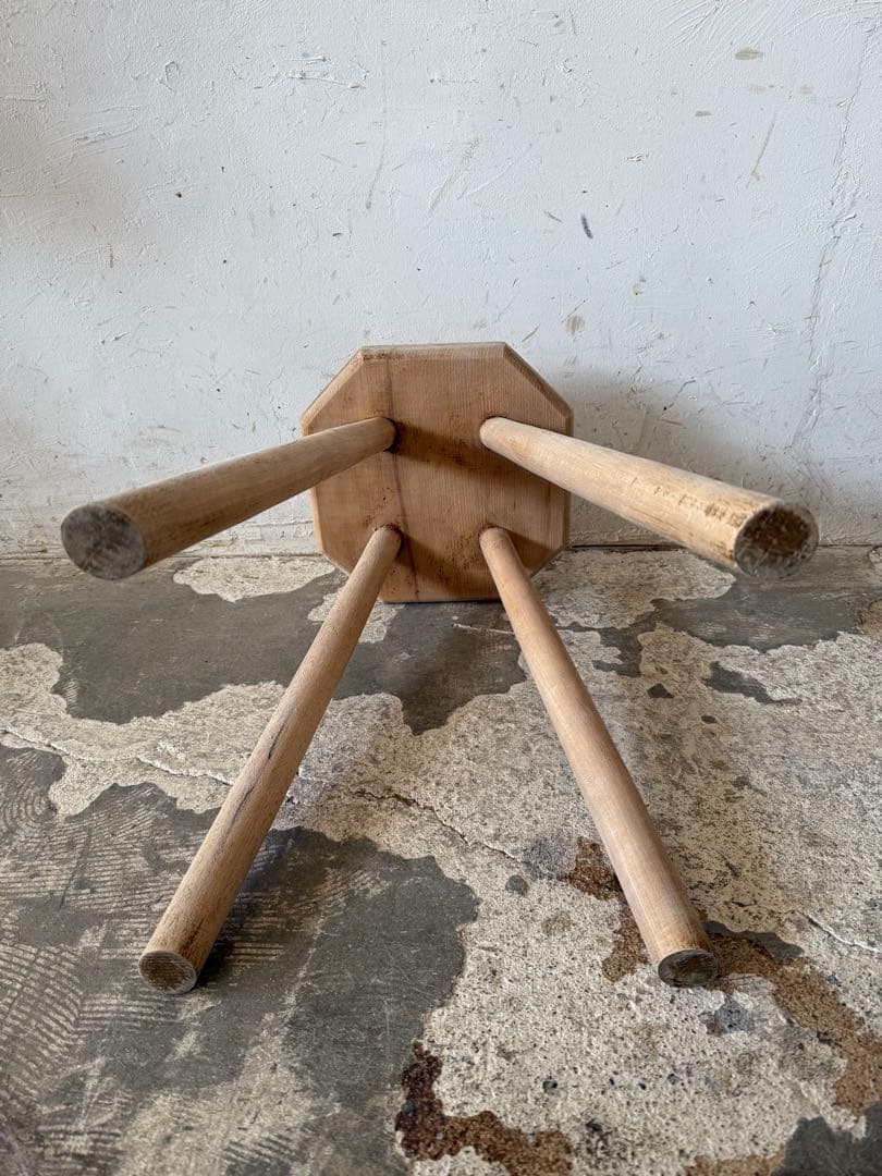 ビンテージ　スツール　サイドテーブル ベッドサイドテーブル　　剥離