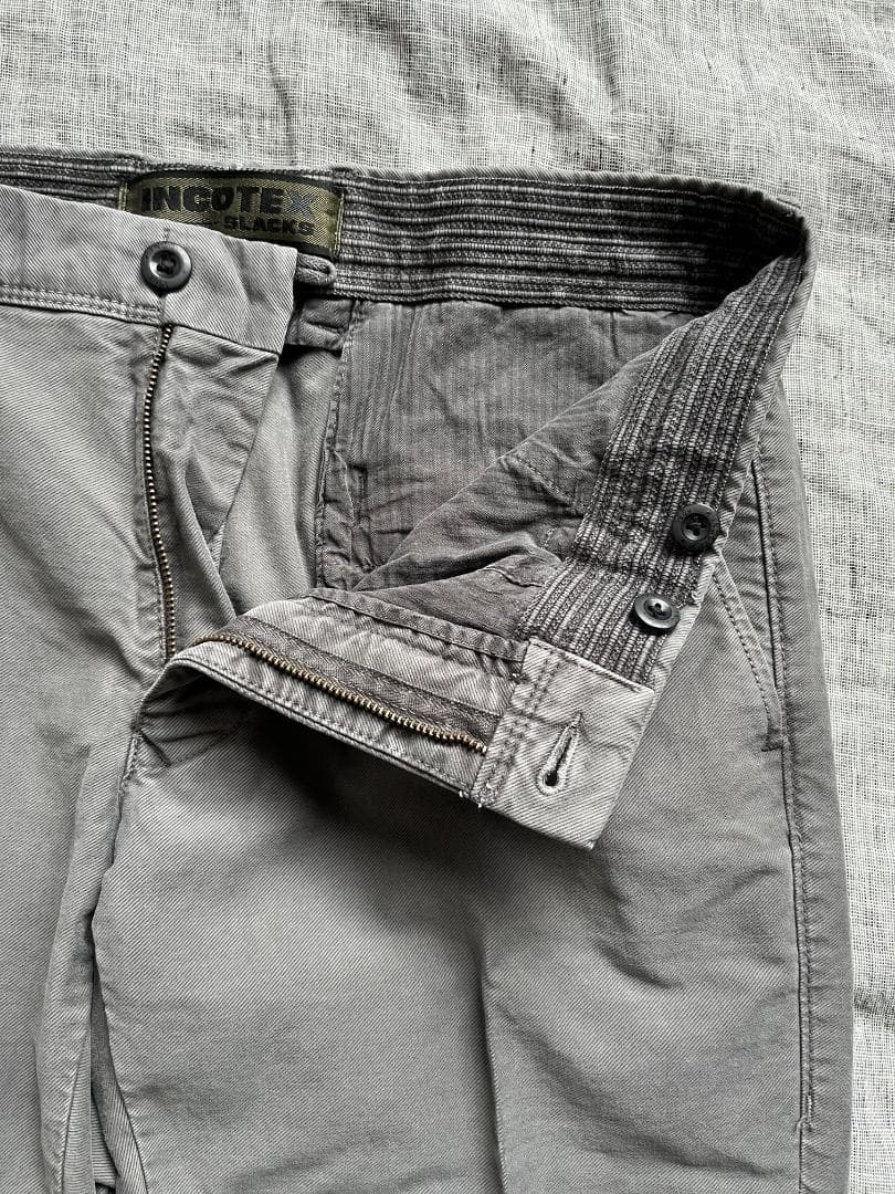 インコテックス ストレッチ コットンパンツ 後染め SLIM FIT
