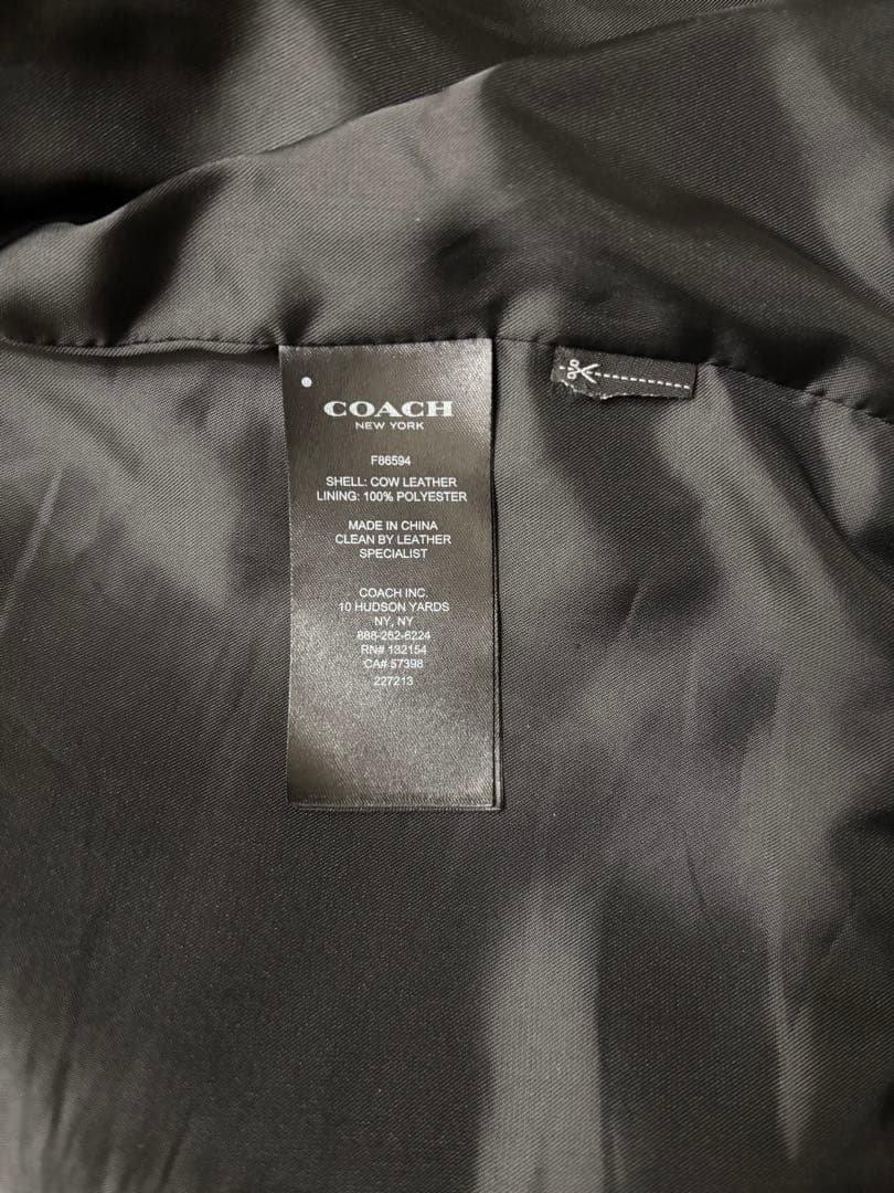 COACH レザージャケットS　コーチブラウン シングルライダースジャケット