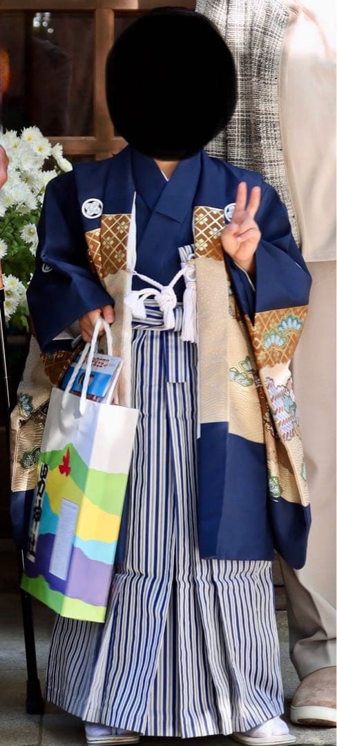 七五三用着物セット 鷹刺繍付き【値下げ交渉可能！】